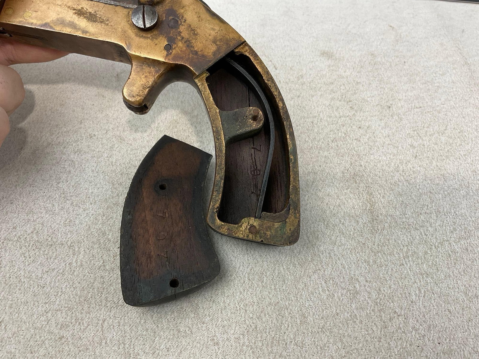 Antique WW1 era Remington Arms Mark III 10 Gauge Flare Gun, Brass & Steel, SN:25761 - 9