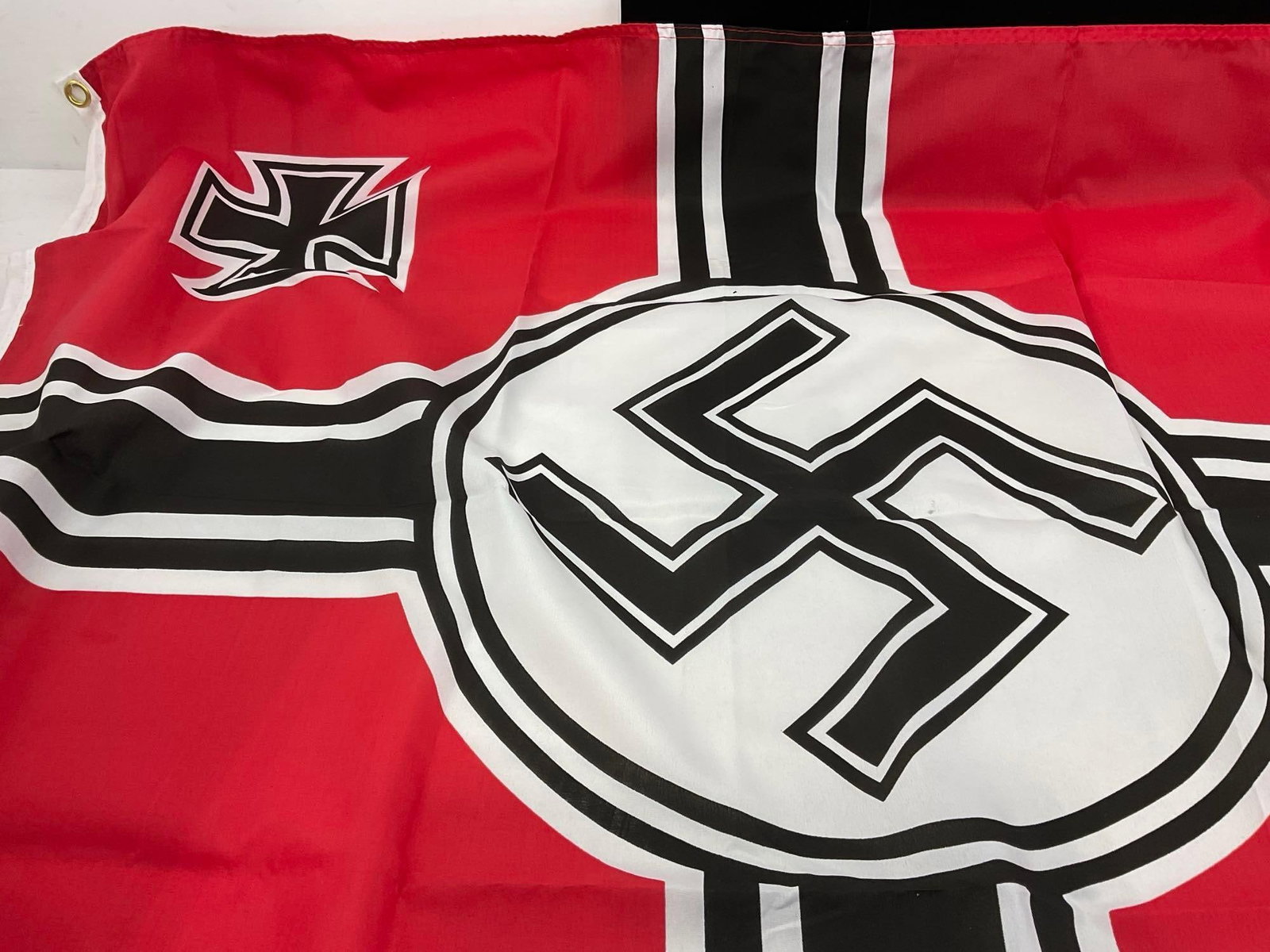 WWII German Third Reich Kriegsmarine Flag, German Navy, 1938-45, approx 30x50 inches - 2