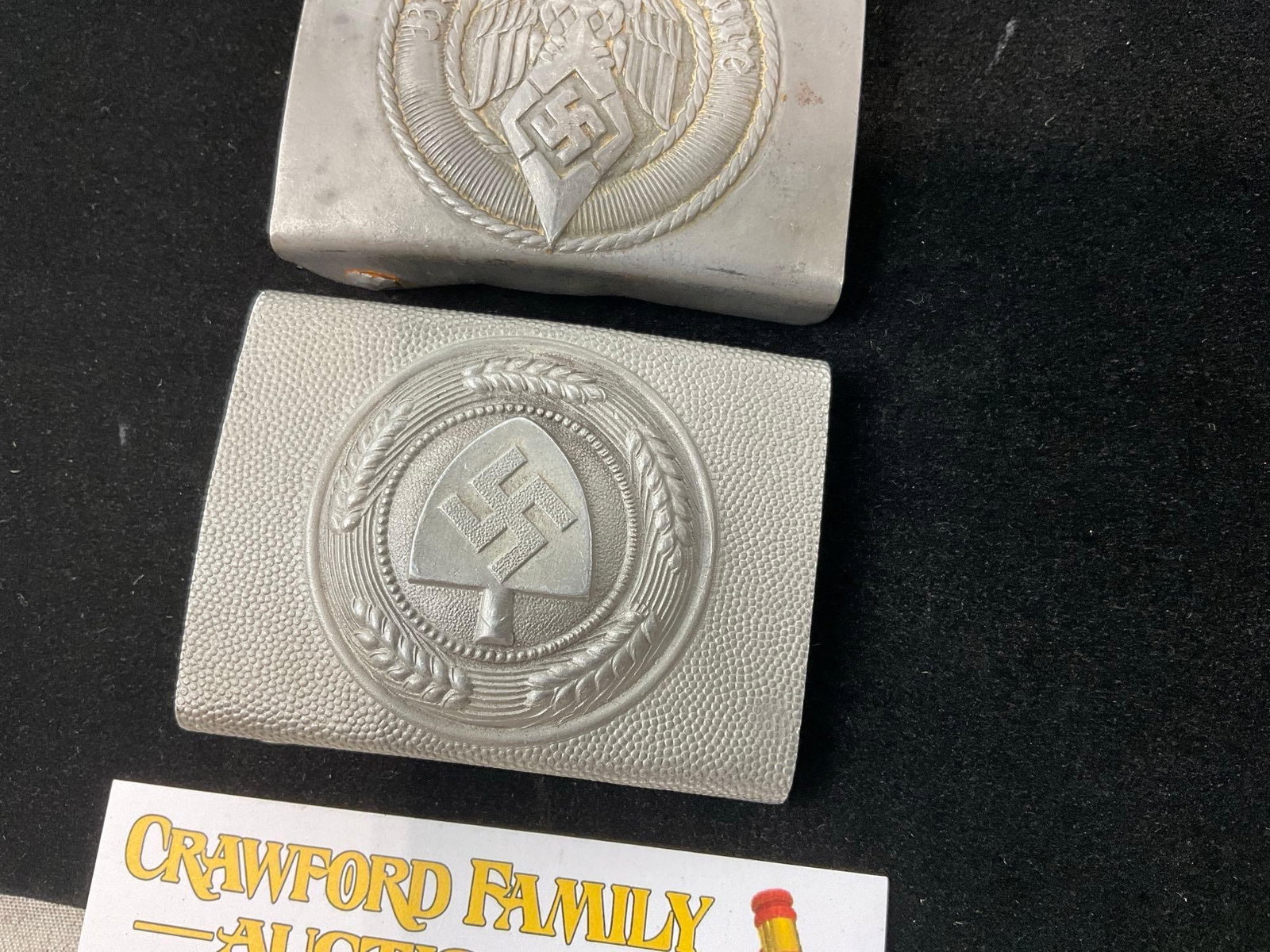 3 X World War II German Third Reich Belt Buckle, Red Cross, Hitler Youth, & Reich Labor Service - 4