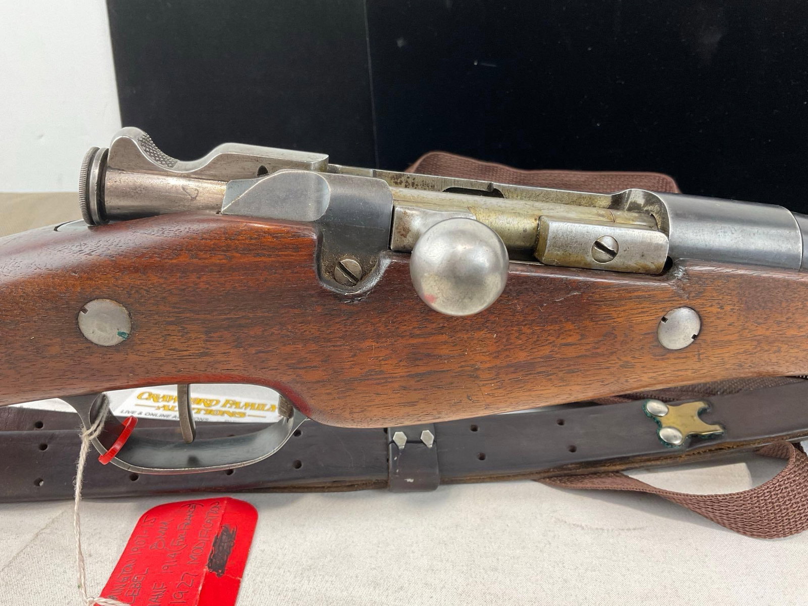 Remington 1907-15 Lebel 8mm Bolt Action Rifle, made in 1914 in France w/case, no Serial number FFL - 3