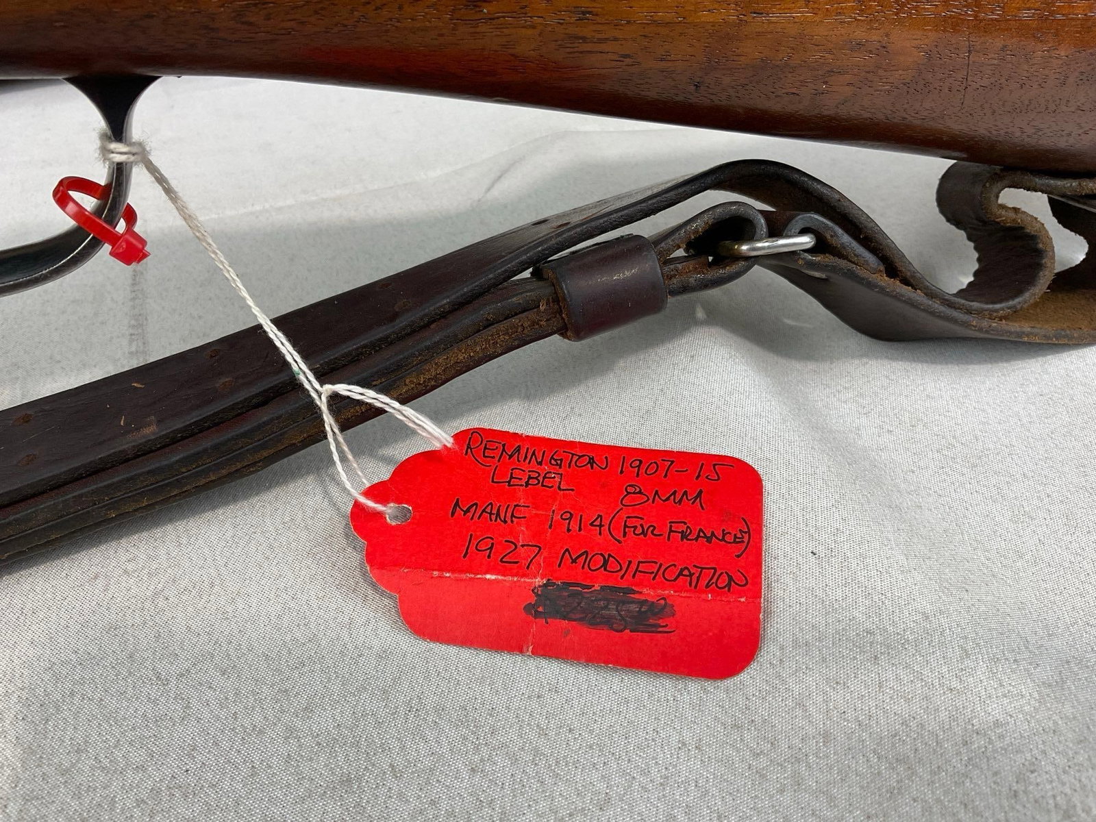 Remington 1907-15 Lebel 8mm Bolt Action Rifle, made in 1914 in France w/case, no Serial number FFL - 8
