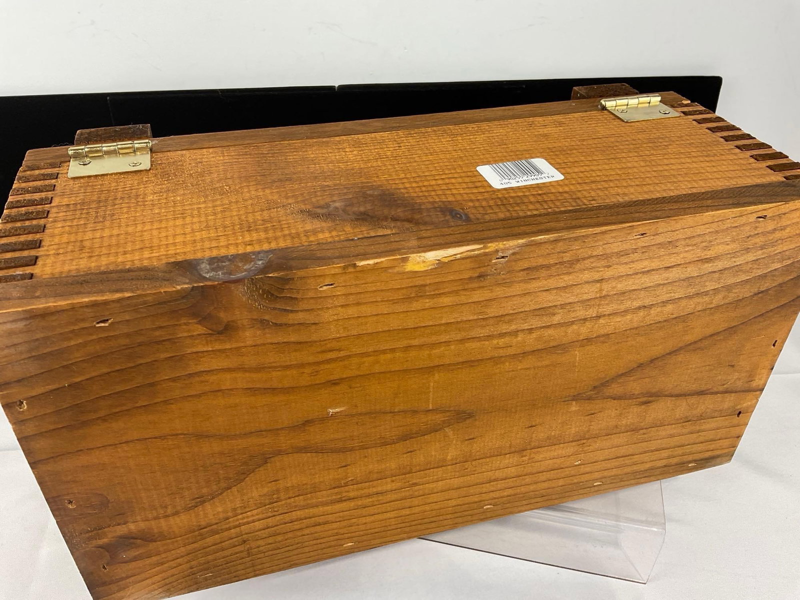 .405 Winchester Ammunition Crate, w/Teddy Roosevelt Illustration on top, 8x16x9 inches - 4