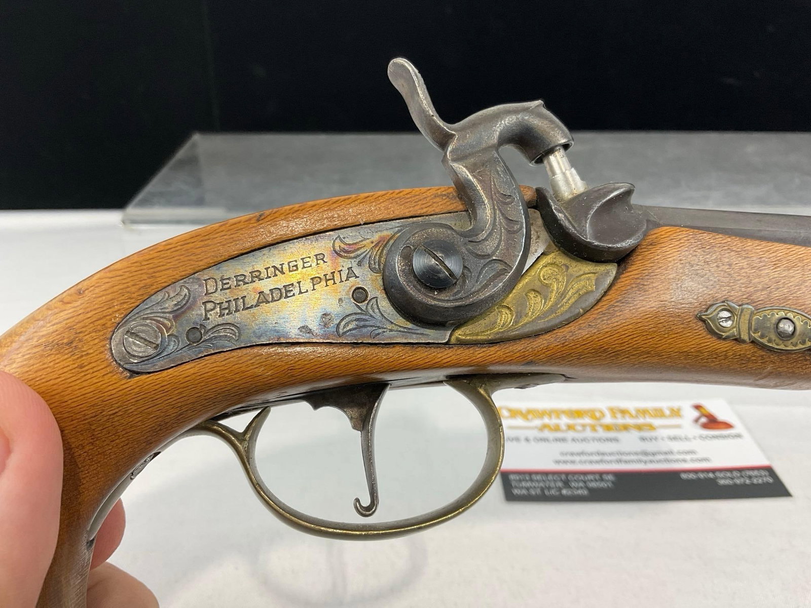 Derringer Philadelphia Percussion Cap, Made in Spain Jukar Black Powder Pistol, SN:059294 - 2