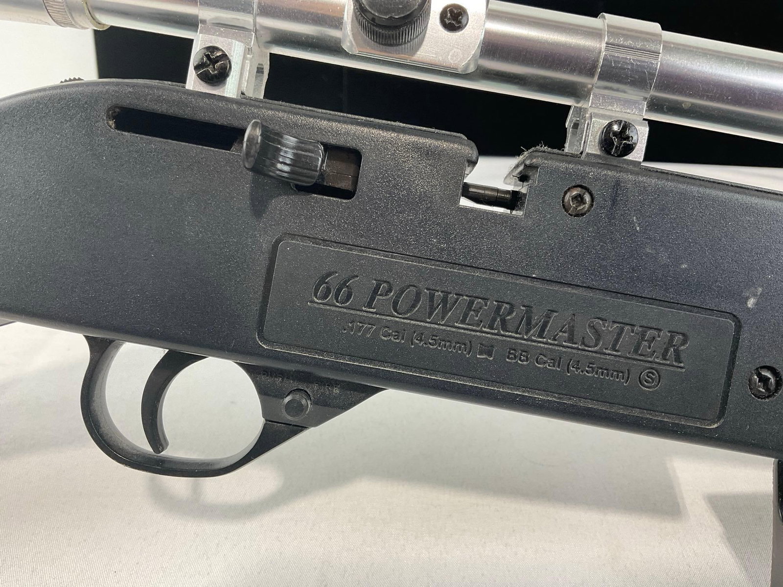 Crosman 66 Powermaster .177 Cal Pellet & BB Air Rifle, w/Crosman 4x15 Rifle Scope - 5