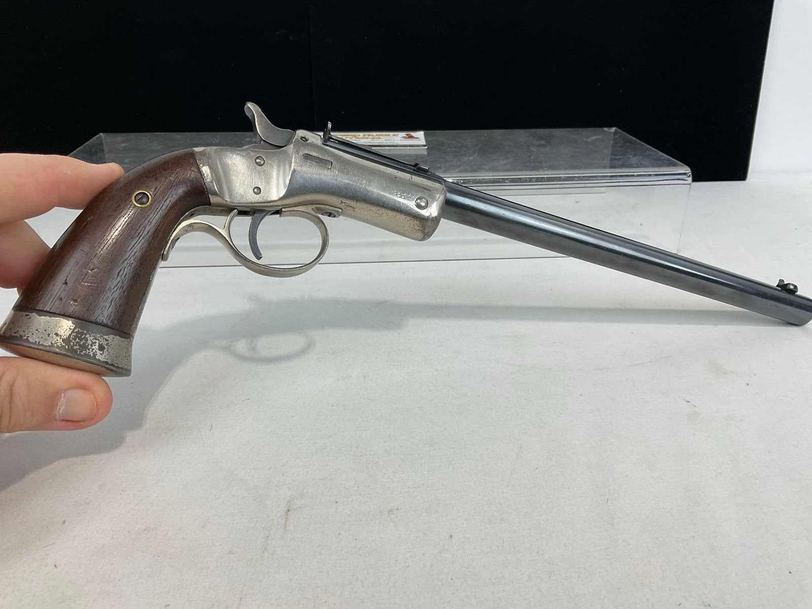 J. Stevens Single Shot Pistol, .22 Long Rifle, 10 inch long barrel, SN:37041 FFL - 5