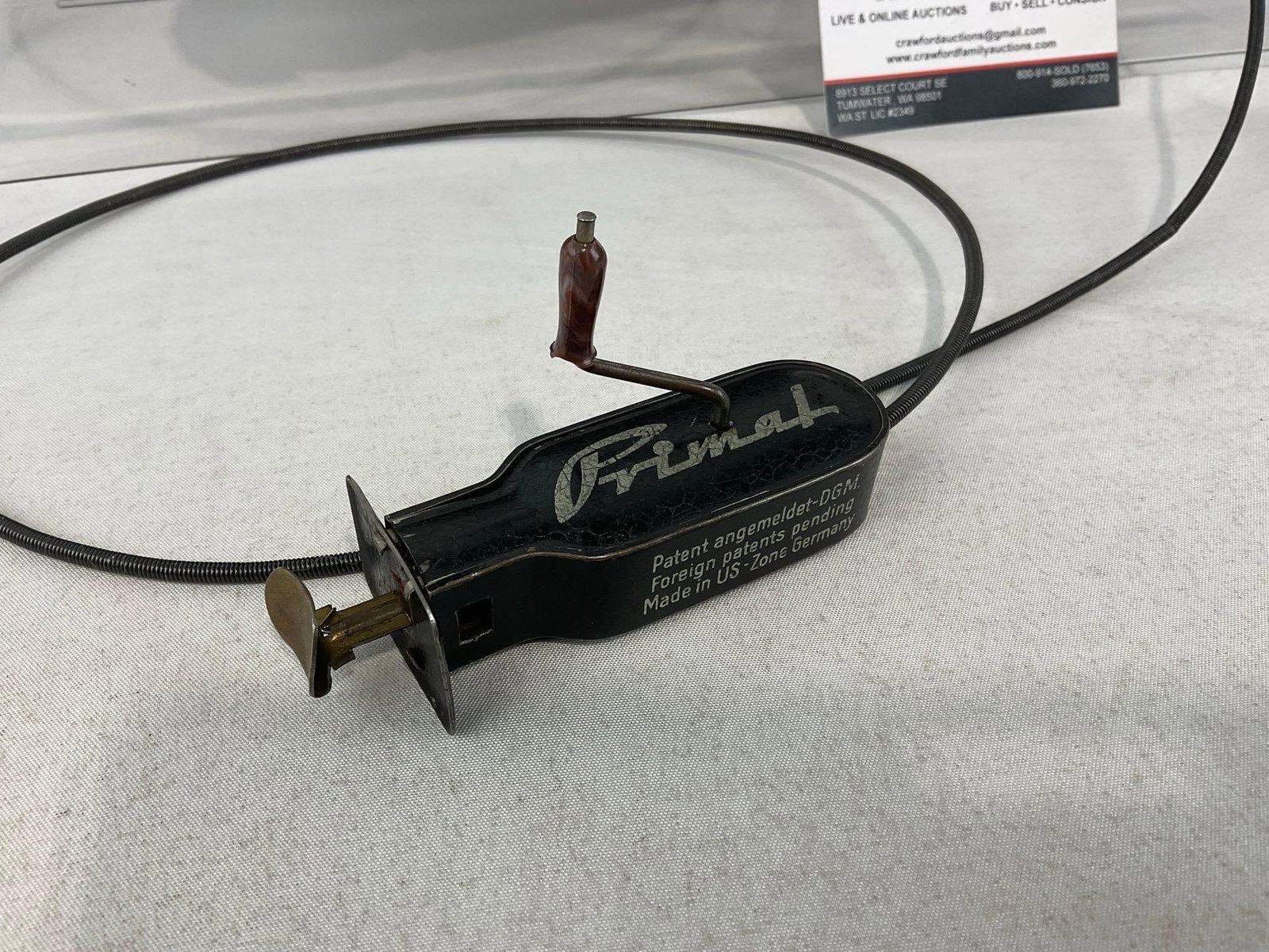 Vintage US Zone Germany Arnold Primat Black Sedan Coupe Car w/Cable Controller - 2