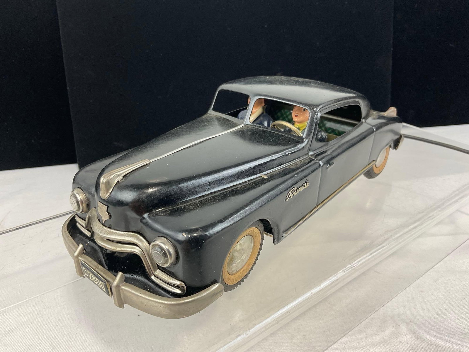 Vintage US Zone Germany Arnold Primat Black Sedan Coupe Car w/Cable Controller - 4