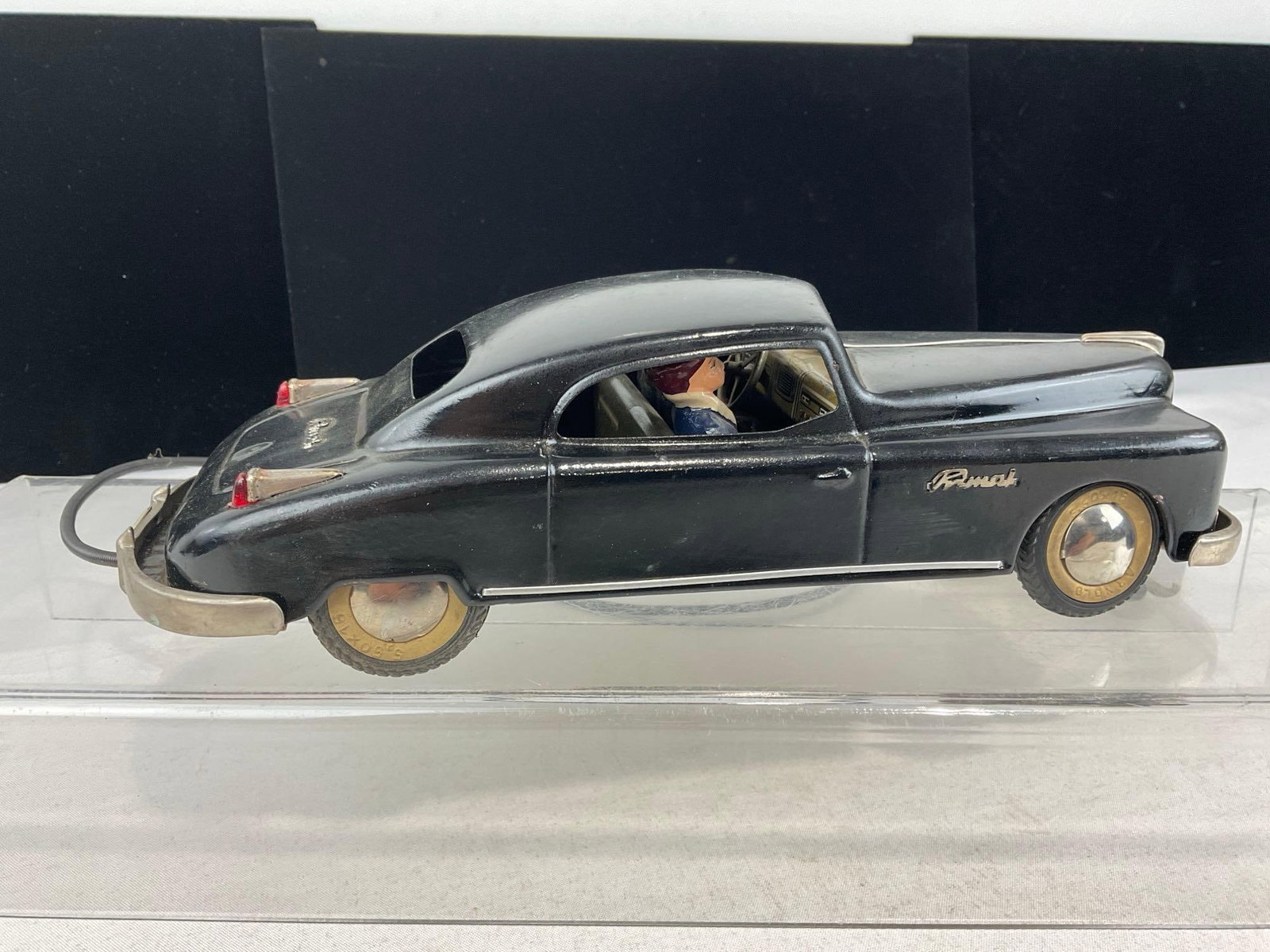 Vintage US Zone Germany Arnold Primat Black Sedan Coupe Car w/Cable Controller - 6