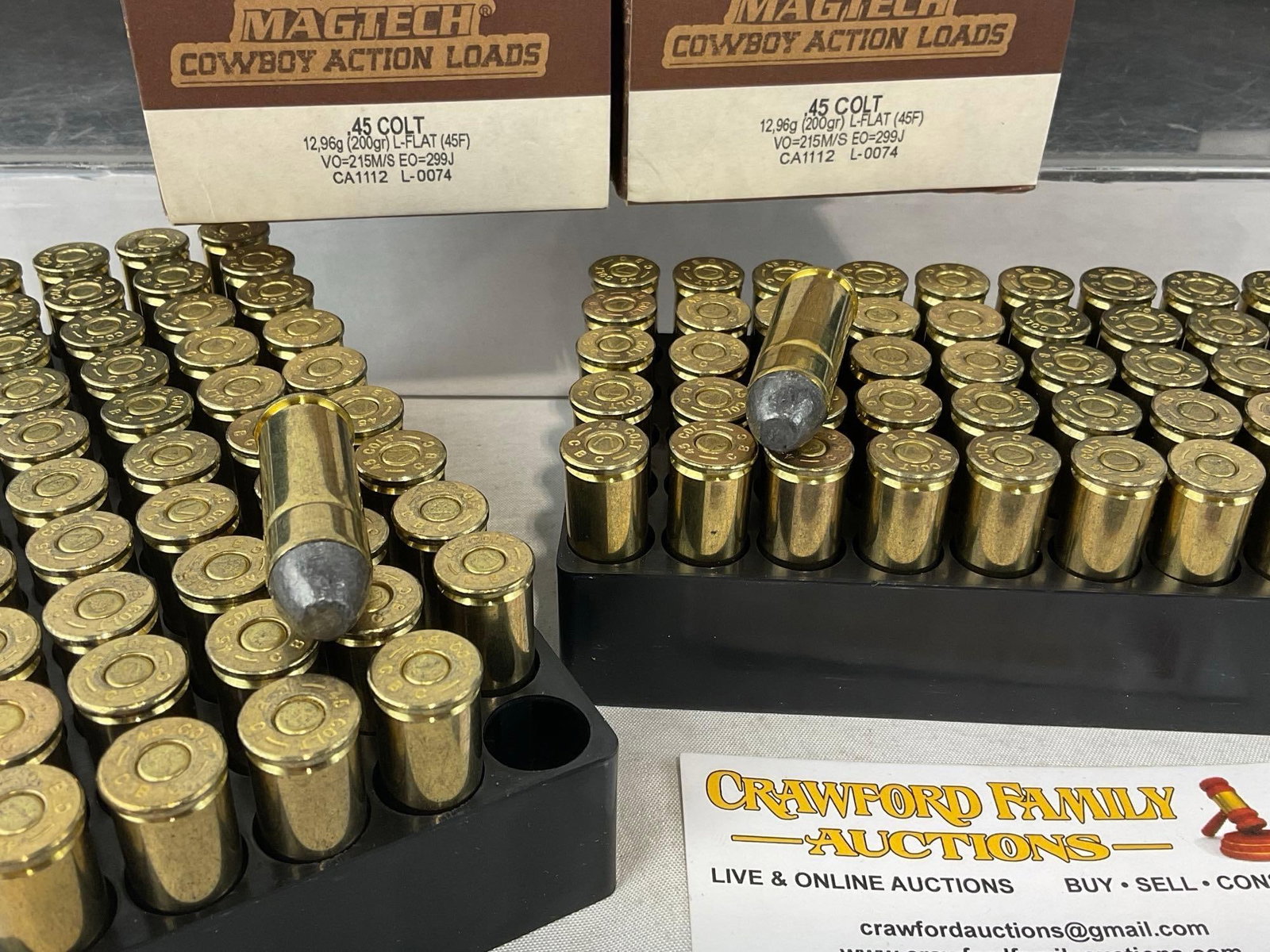 2x Boxes of Magtech Cowboy Action Loads, .45 Colt 200gr, 100 rounds in total - 2