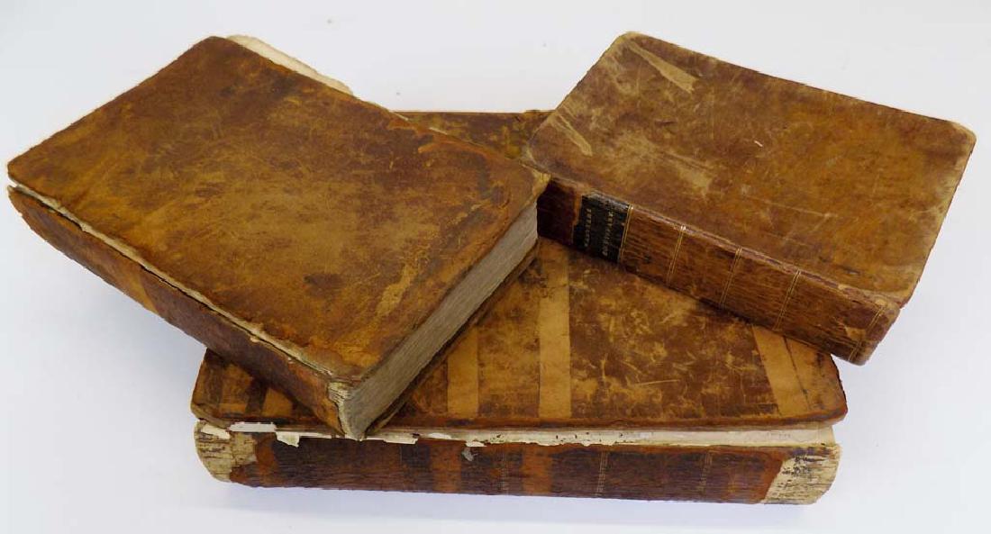 PRONOUNCING DICTIONARIES: A SET OF THREE WORKS. A PRONOUNCING DICTIONARY PRINTED IN 1791 IN LONDON. WRITTEN BY JOHN WALKER. AN 1831 FAMILY ENCYCLOPEDIA BY GEORGE CRABB A.M. AND PUBLISHED IN NEW YORK BY C.S. DUNNING. A DICTIONA