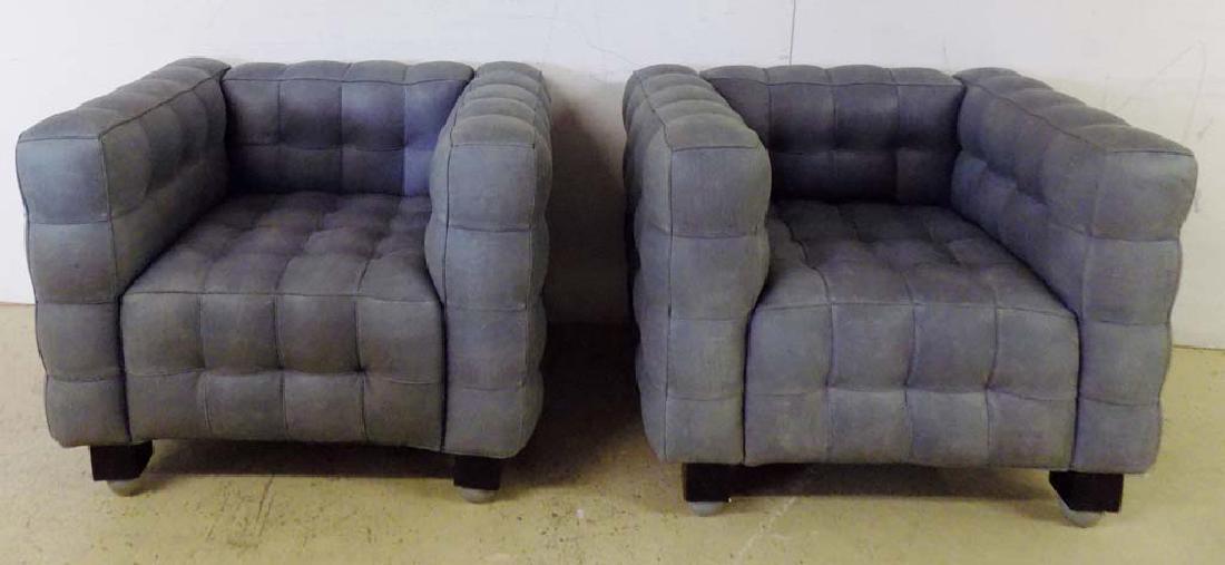 MODERN LEATHER ARM CHAIRS (1 of 8)
