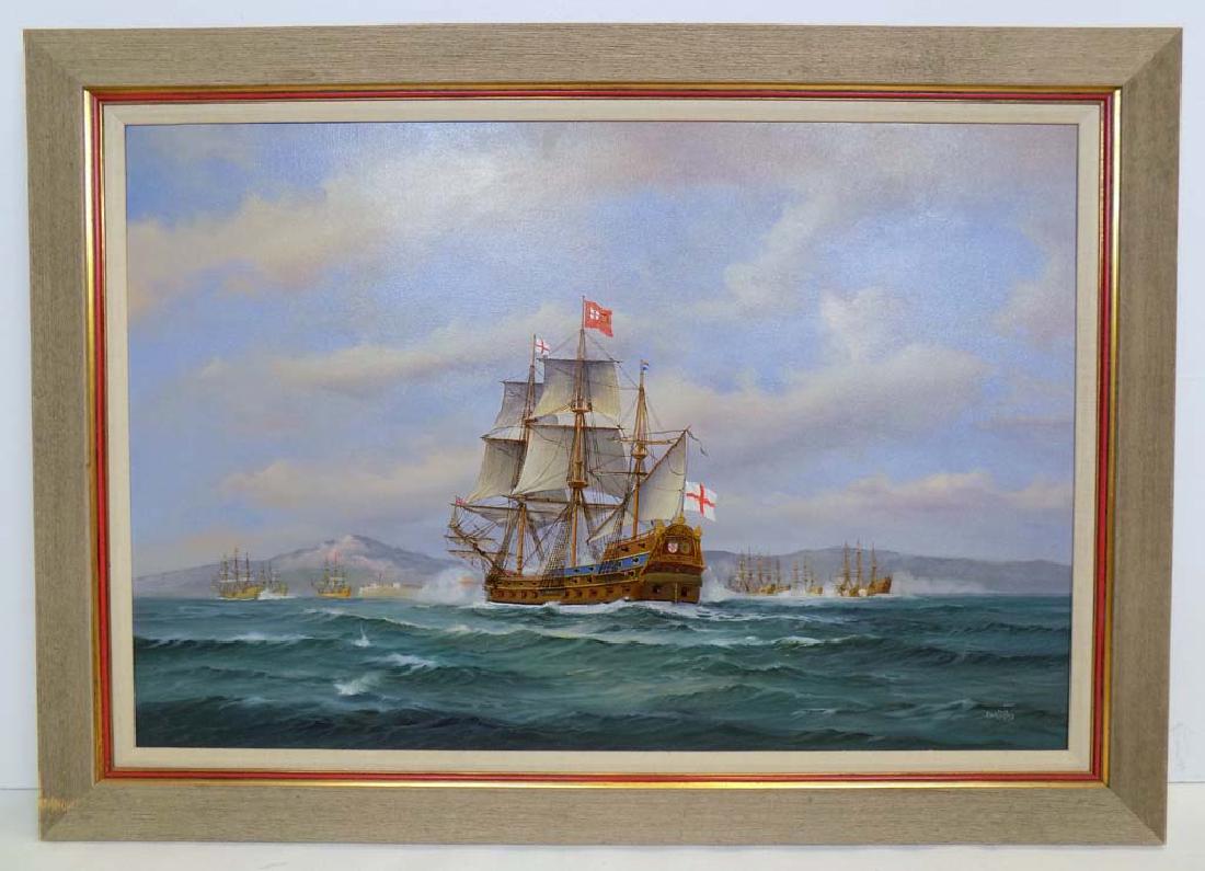 SIGNED EARL COLLINS "ST. GEORGE" OIL ON CANVAS (1 of 5)