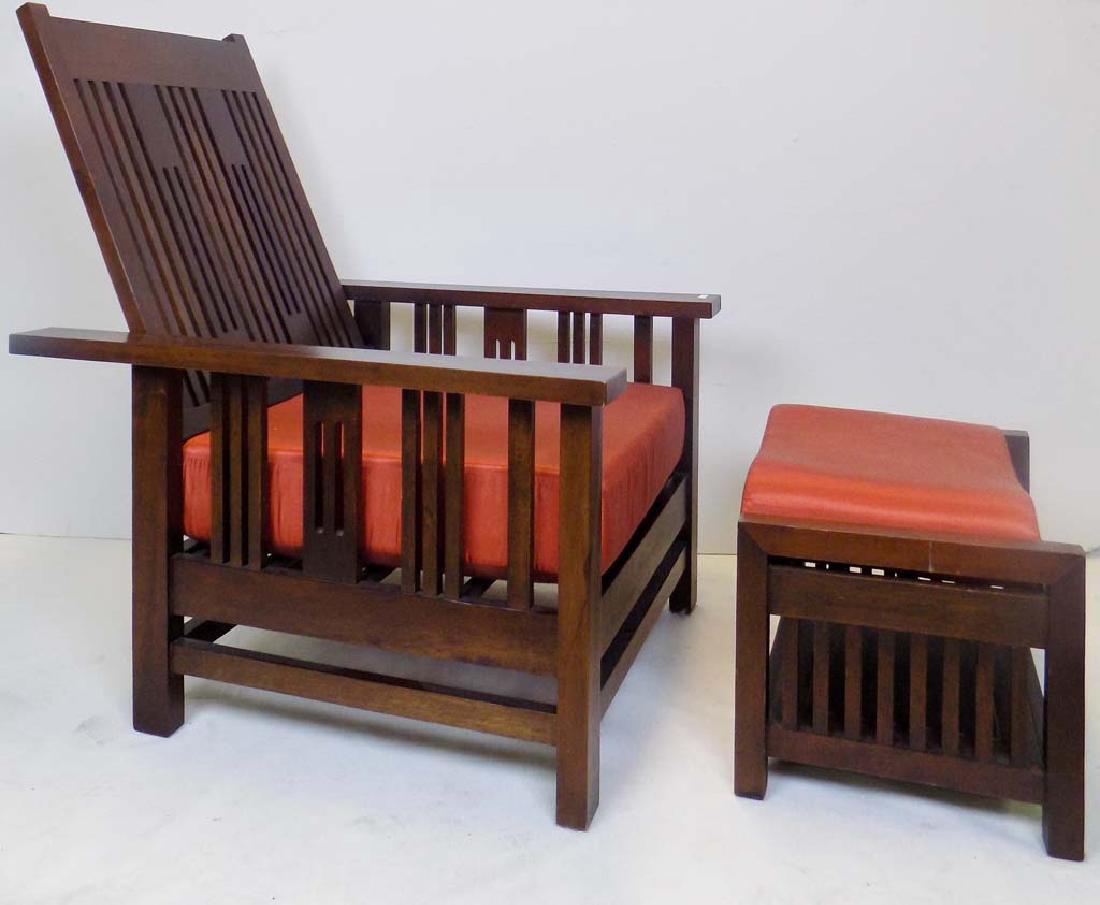 MORRIS CHAIR WITH OTTOMAN (1 of 5)