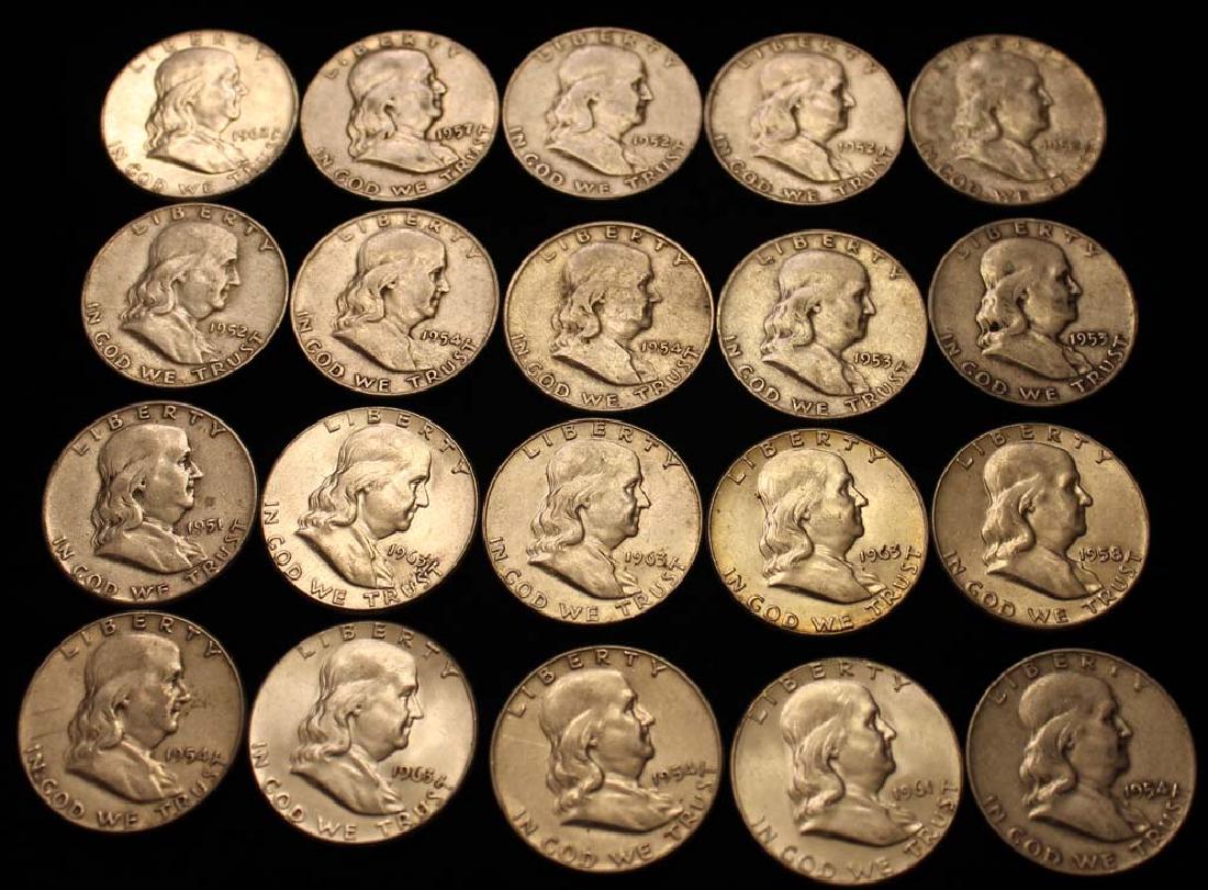 SILVER FRANKLIN HALF DOLLARS (1 of 7)