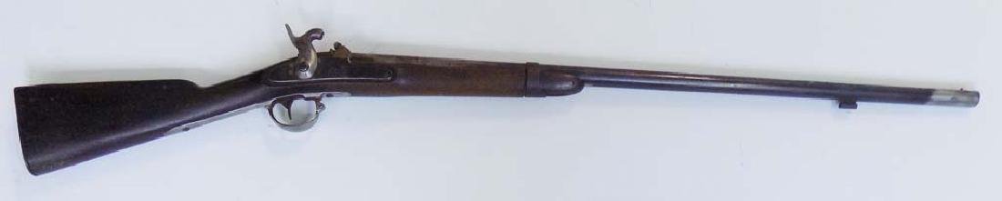 SPRINGFIELD MODEL 1842 MUSKET: WHAT YOU SEE IS A SPRINGFIELD MODEL 1842 MUSKET. THE 1842 IS SPECIAL IN MANY WAYS FOR THE US ARMY. THE FIRST PERCUSSION CAP MUSKET MADE, THE LAST SMOOTHBORE MUSKET MADE, THE LAST .69cal MUSKET. USED D