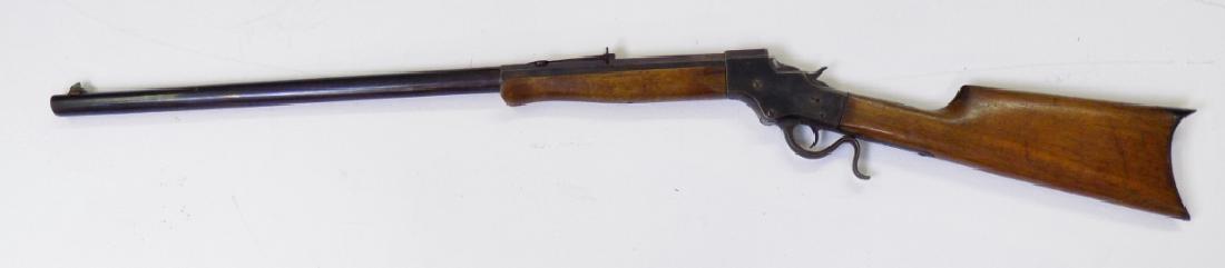 J STEVENS IDEAL MODEL 44: A J STEVENS IDEAL MODEL 44 SINGLE SHOT 25-20 RIFLE WITH A FALLING BLOCK ACTION. SERIAL NUMBER 029470. THIS FIREARM IS C & R ELIGIBLE.