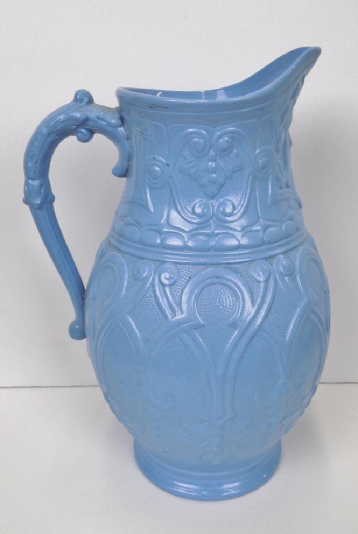 BLUE POTTERY PITCHER (1 of 4)