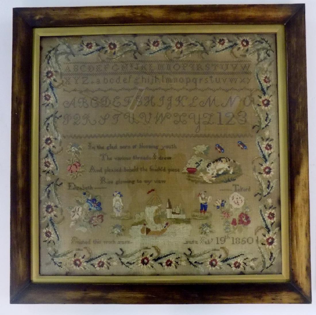 1850 ALPHABET SAMPLER (1 of 5)