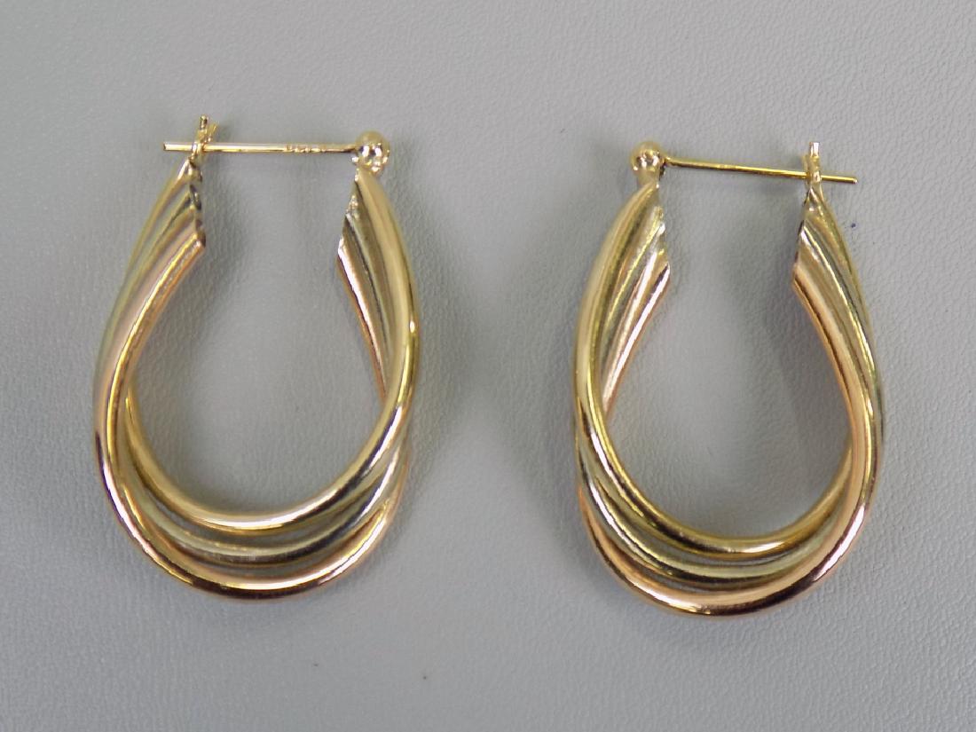 PAIR GOLD HOOP EARRINGS (1 of 2)