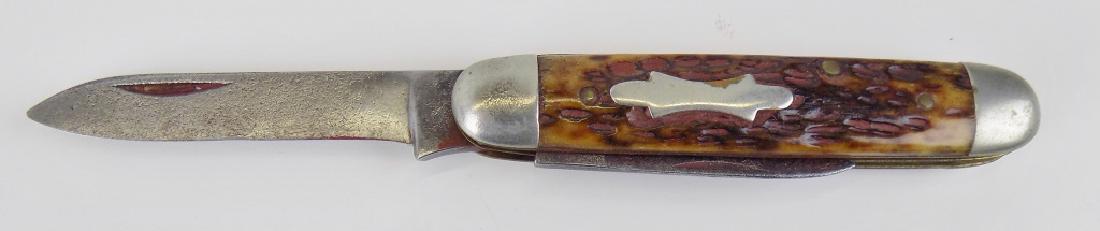 ROBESON FOLDING POCKET KNIFE: SPEAR, PEN. 3-1/2" CLOSED, 6-1/4" OPEN.