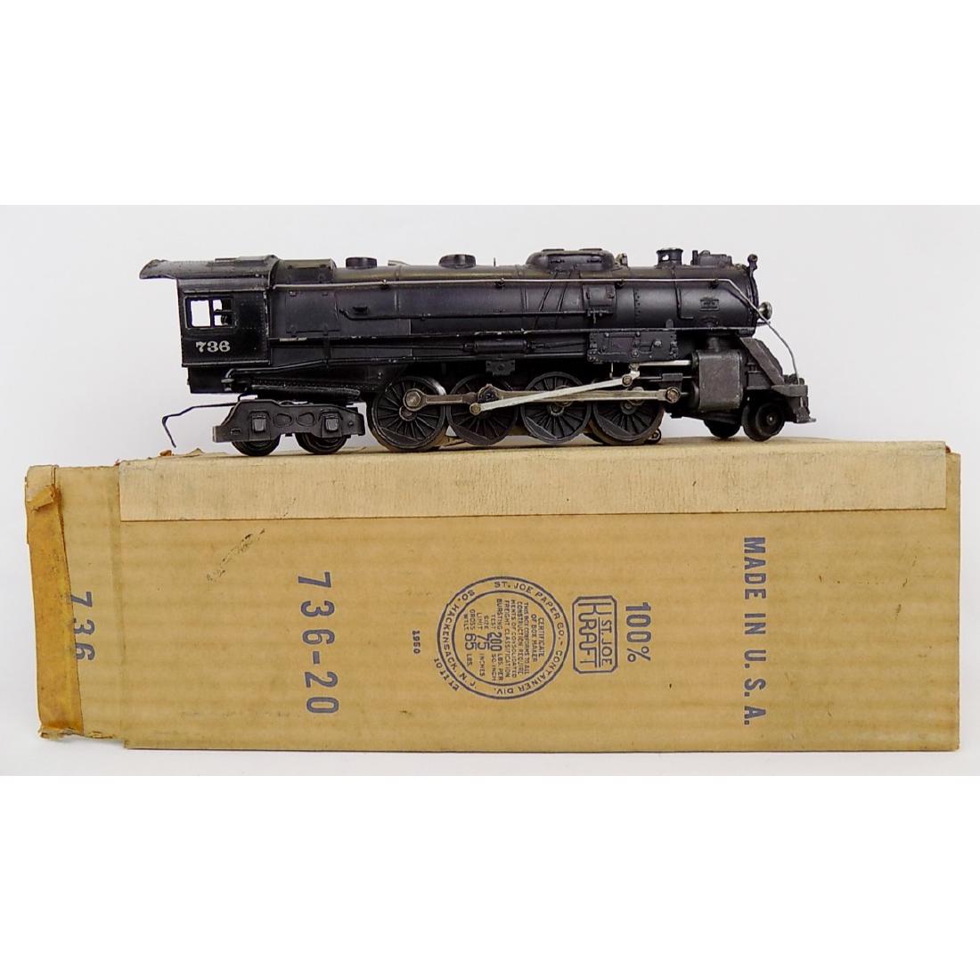 LIONEL 736 LOCOMOTIVE 2-8-4: 12" LONG - WITH BOX.