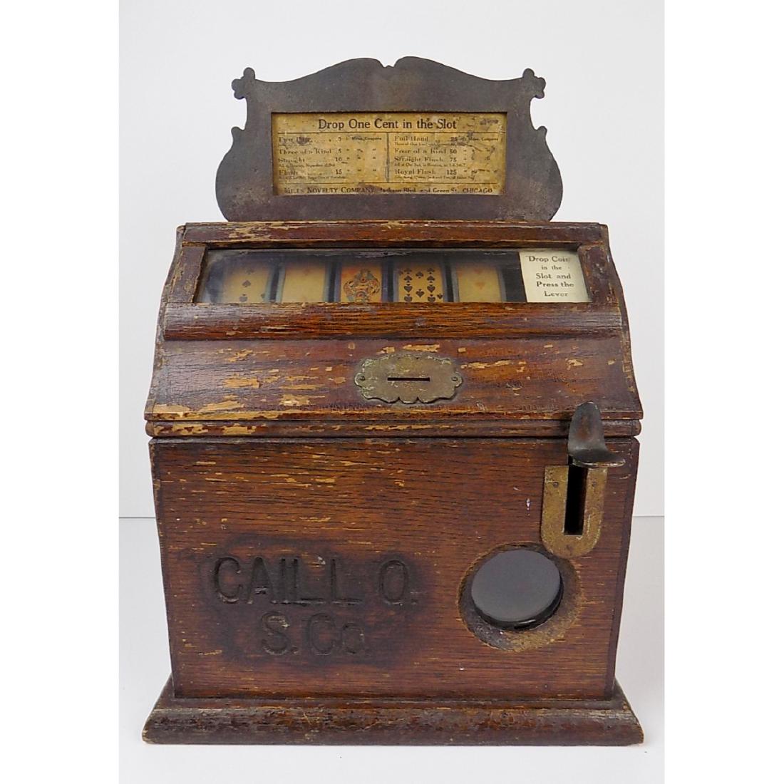 MILLS 5 CARD PENNY SLOT MACHINE
