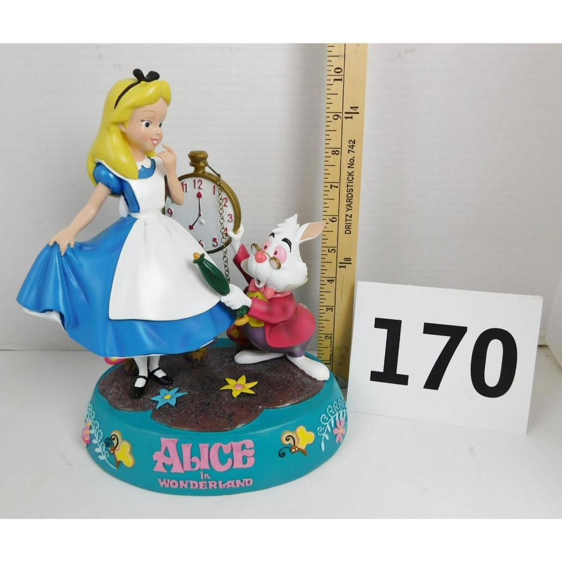 THE ART OF DISNEY ALICE IN WONDERLAND FIGURE: AN ART OF DISNEY THEME PARKS 10" ALICE IN WONDERLAND COMPOSITE FIGURINE BY ARTIST CODY REYNOLDS.
