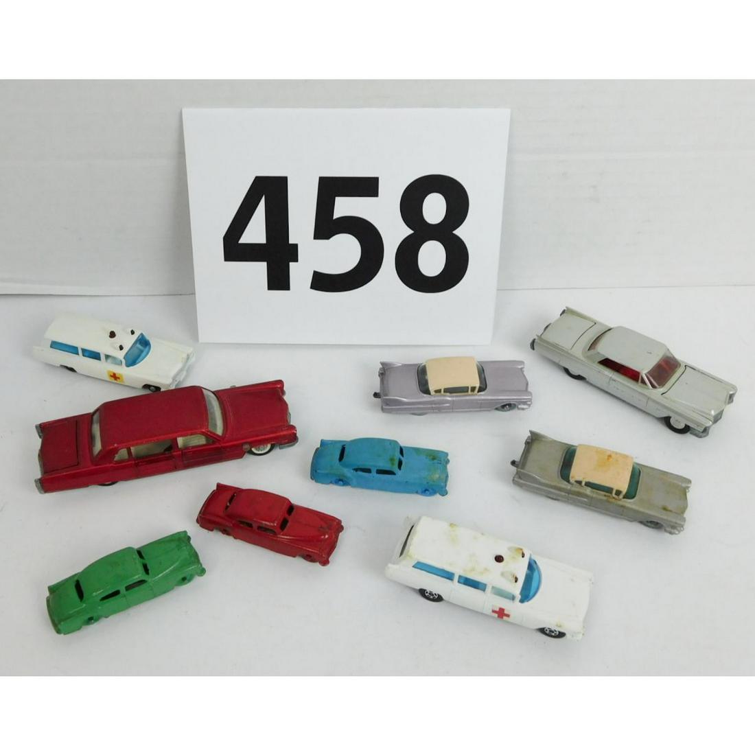 LOT OF ASSORTED METAL TOY CARS: A LOT OF ASSORTED METAL TOY CARS FROM LESNEY, MERCURY, SIKU, DINKY, AND MORE. PLEASE SEE PHOTOGRAPHS.