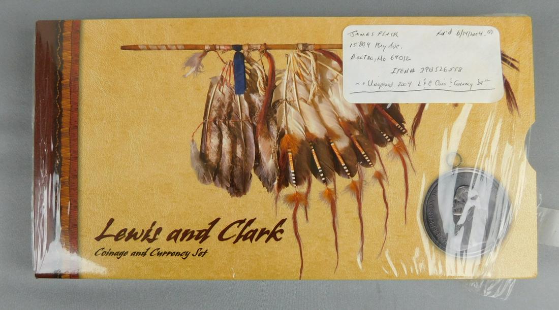 LEWIS AND CLARK SILVER COIN LOT: 2004 LEWIS AND CLARK EXPEDITON COIN AND CURRENCY