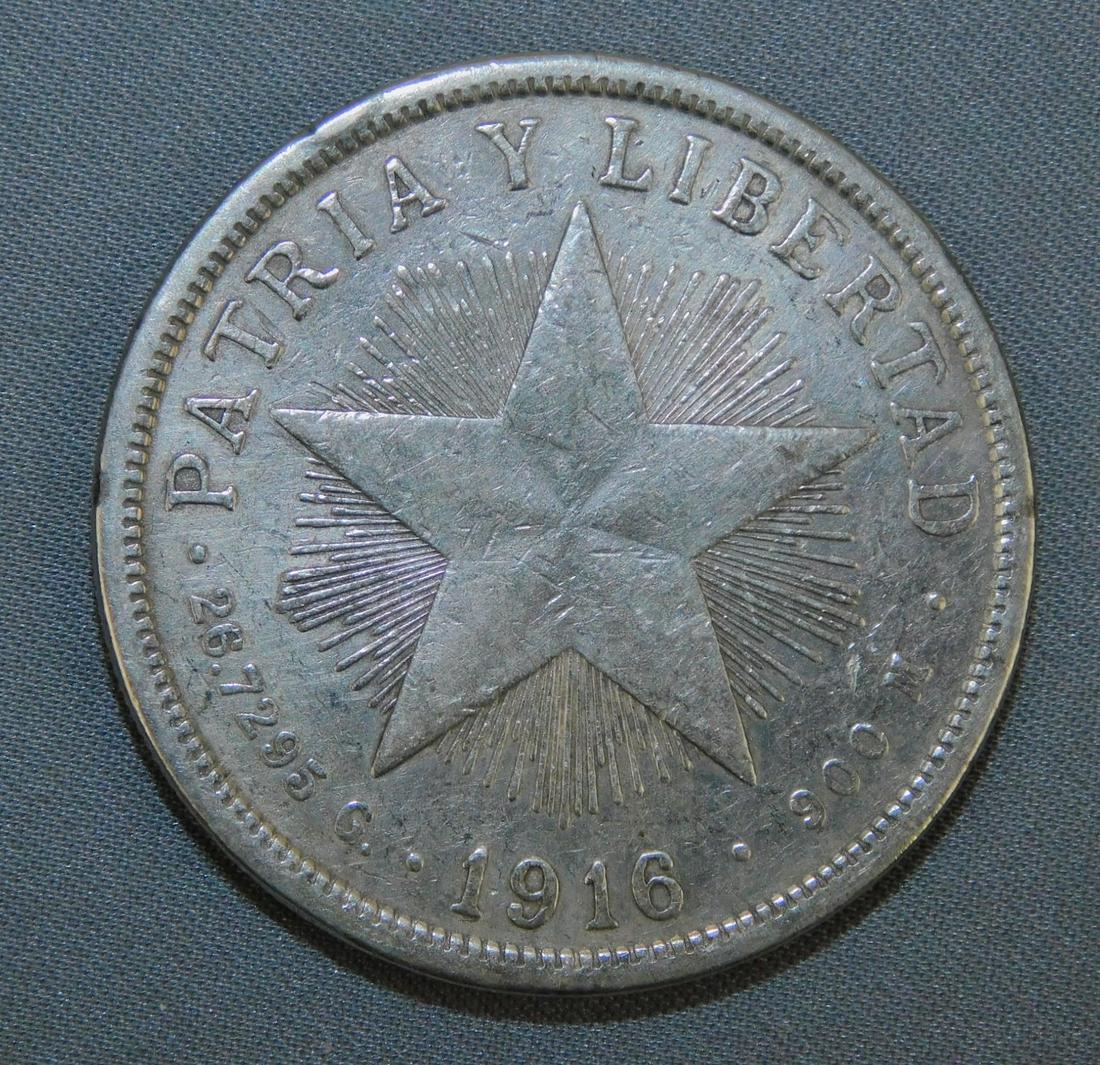 1916 UN PESO: 1916 CUBA UN PESO