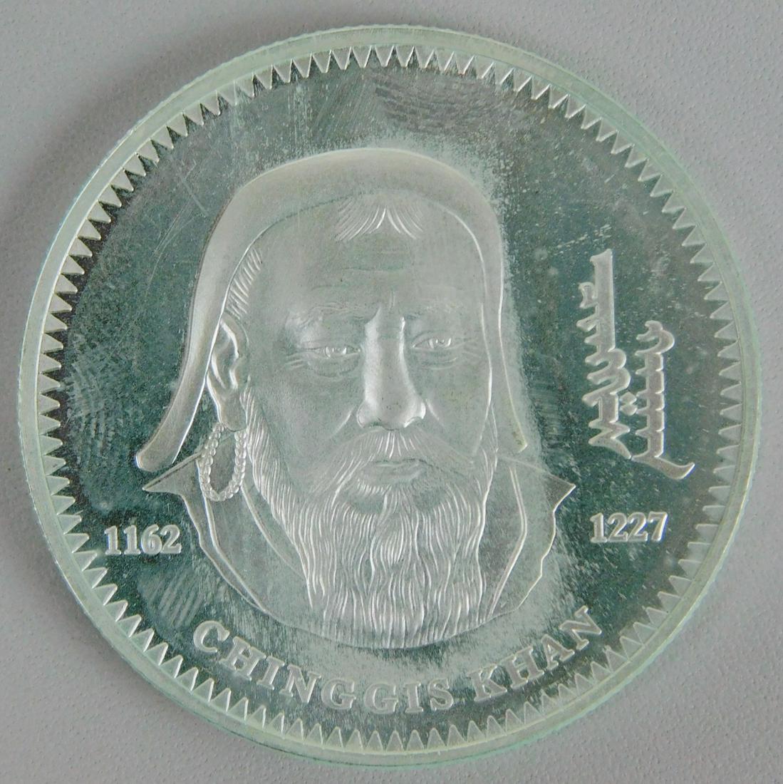 2002 1000 TOGROG: 2002 MONGOLIA 1000 TOGROG SILVER COIN