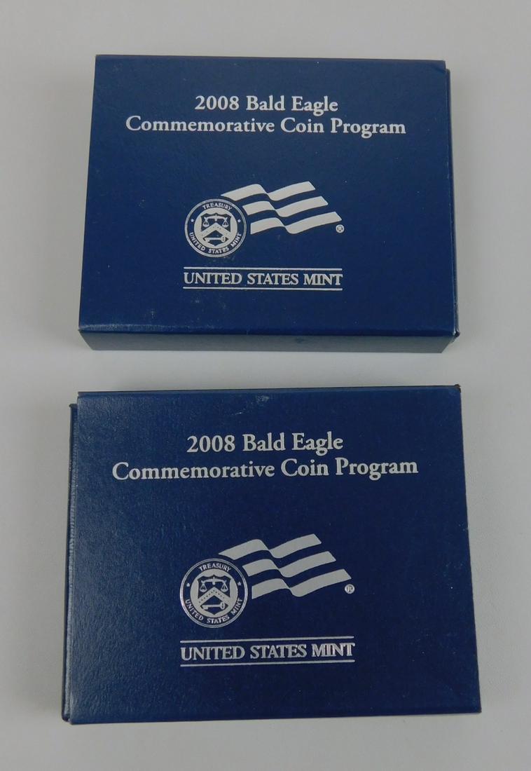 2008 BALD EAGLE COINS: 2008 (2 COUNT) BALD EAGLE COMMEMORATIVE COIN PROGRAM