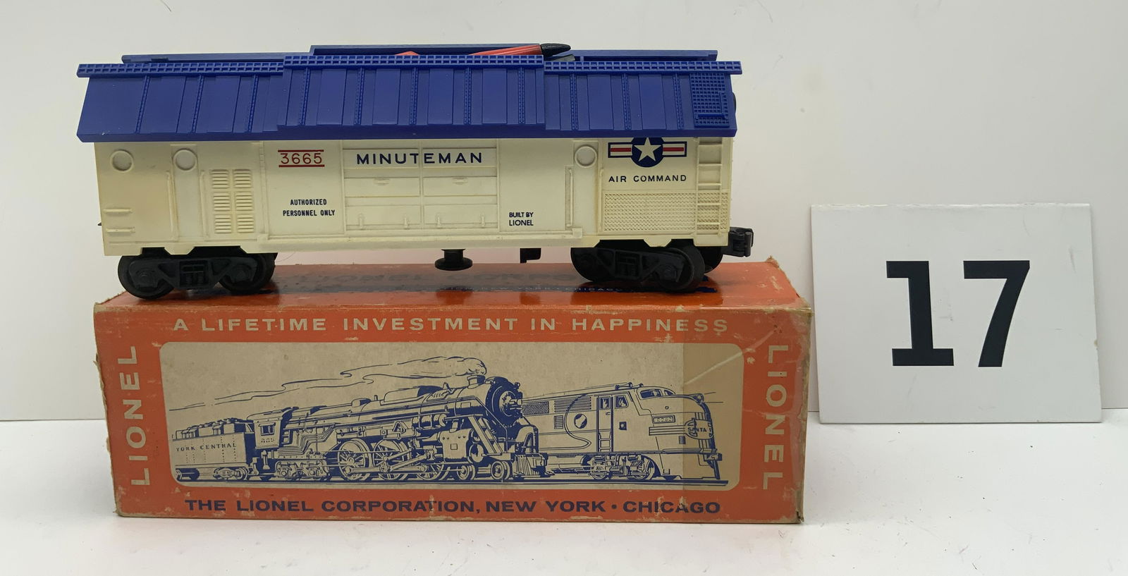 LIONEL 3665 US AIR FORCE MINUTEMAN MISSILE LAUNCHING CAR. (1 of 6)