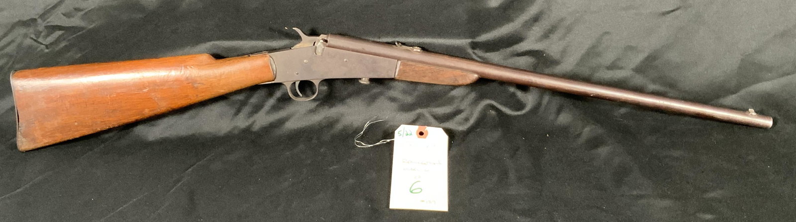 REMINGTON MODEL 6 "ROLLING BLOCK" .22 SHORT OR LONG RIFLE: REMINGTON MODEL 6 "ROLLING BLOCK" .22 SHORT OR LONG RIFLE. SERIAL NO. 439629. PLEASE NOTE THIS FIREARM WILL NEED TO BE REGISTERED.