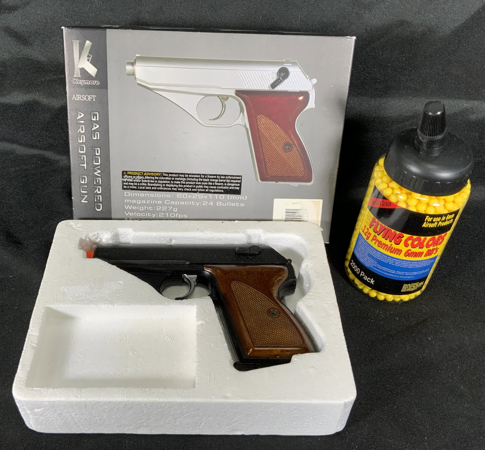 KEYMORE GAS POWERED AIR SOFT GUN: KEYMORE GAS POWERED AIR SOFT GUN