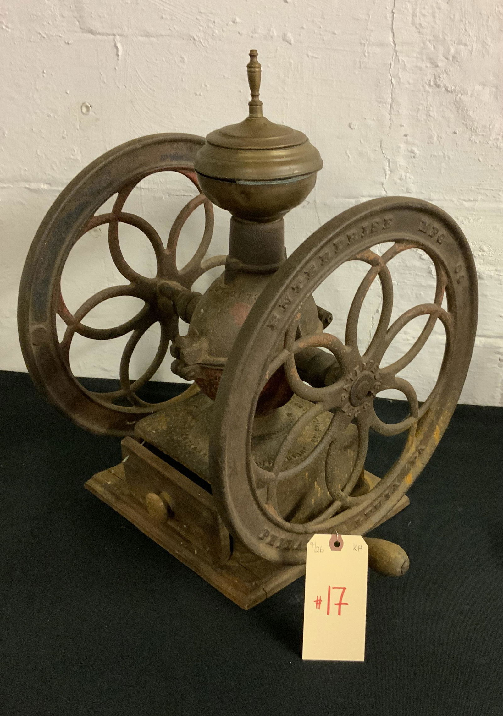 1870 ENTERPRISE DOUBLE WHEEL COFFEE GRINDER (0017) on Aug 02, 2022