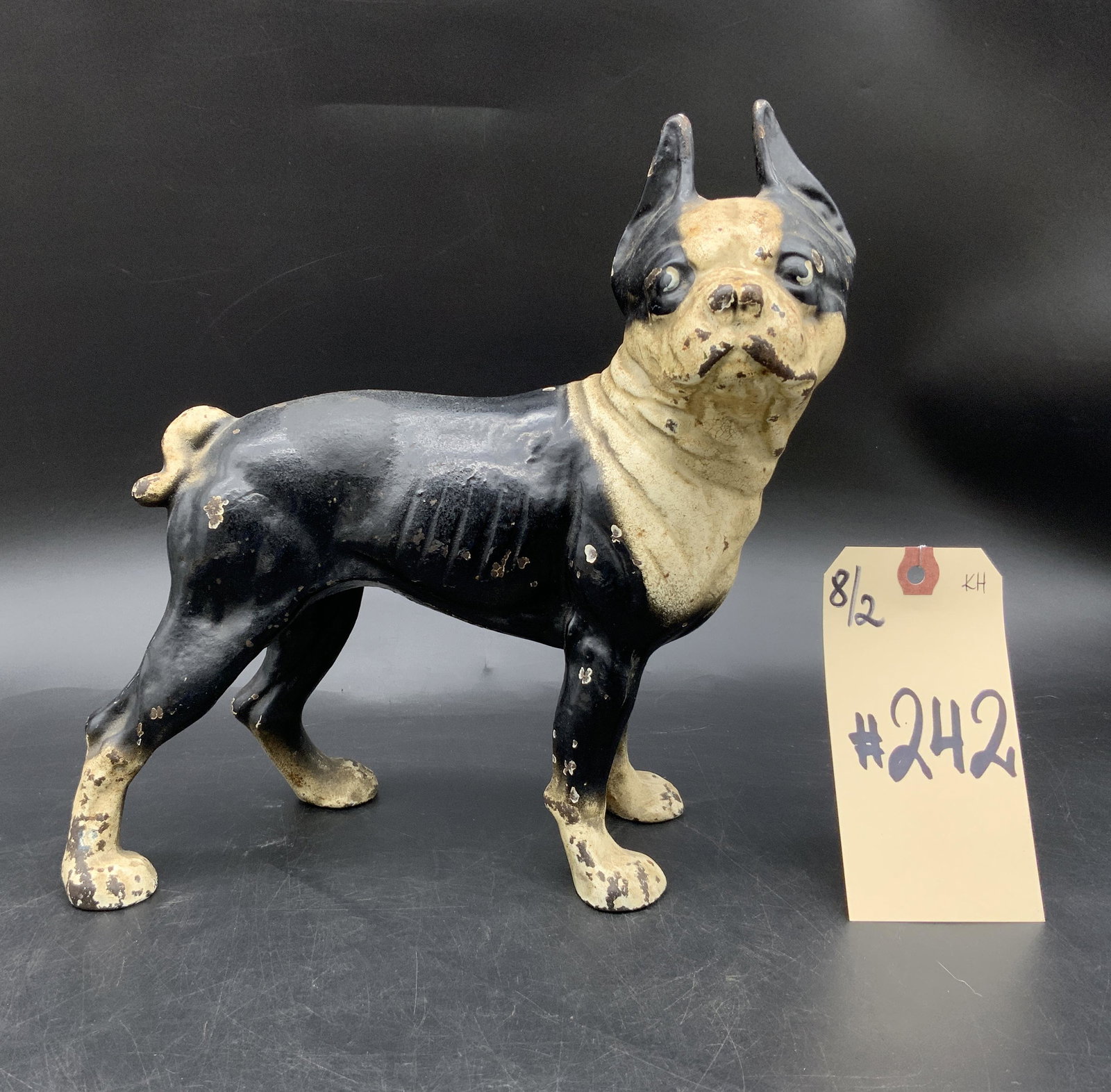 CAST IRON TERRIER DOORSTOP.: CAST IRON TERRIER DOORSTOP.