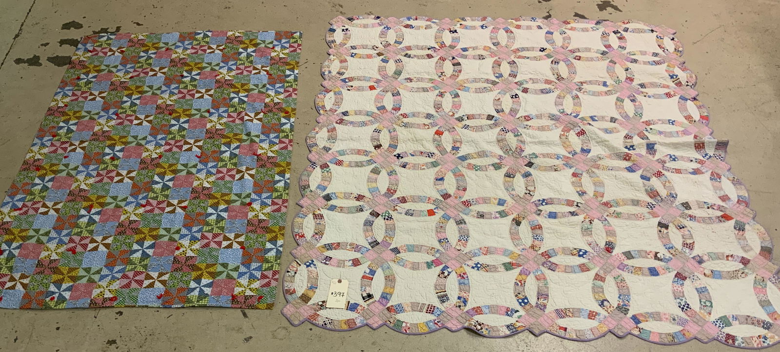 WEDDING RING AND OTHER HAND MADE QUILTS. (1 of 5)