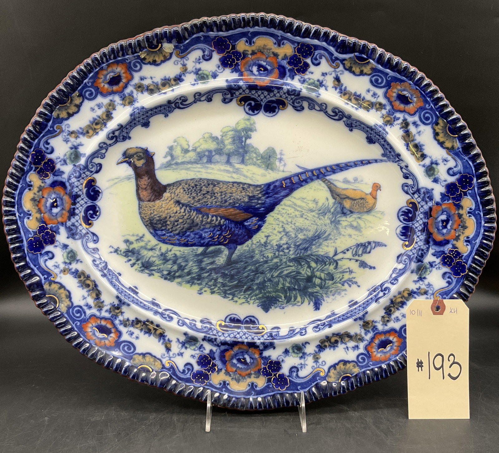 LINCOLN ENGLISH PHEASANT DECORATED PORCELAIN PLATTER. (1 of 4)