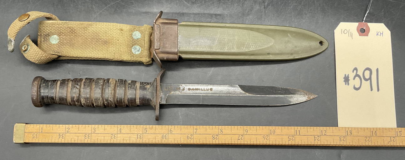 US M3 CAMILLUS ARMY FIELD KNIFE Oct 11, 2022 Teel Auctions in PA