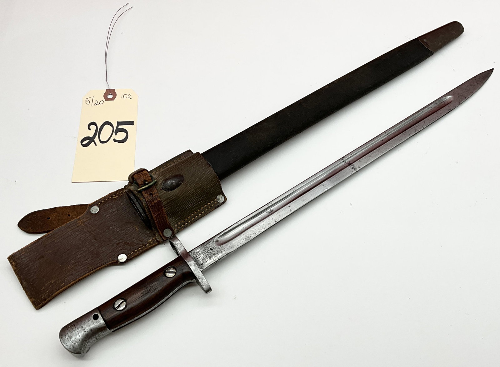 SANDERSON MODEL P-1907 ENFIELD BAYONET.: SANDERSON MODEL P-1907 ENFIELD BAYONET. MEASURES 22.5"L