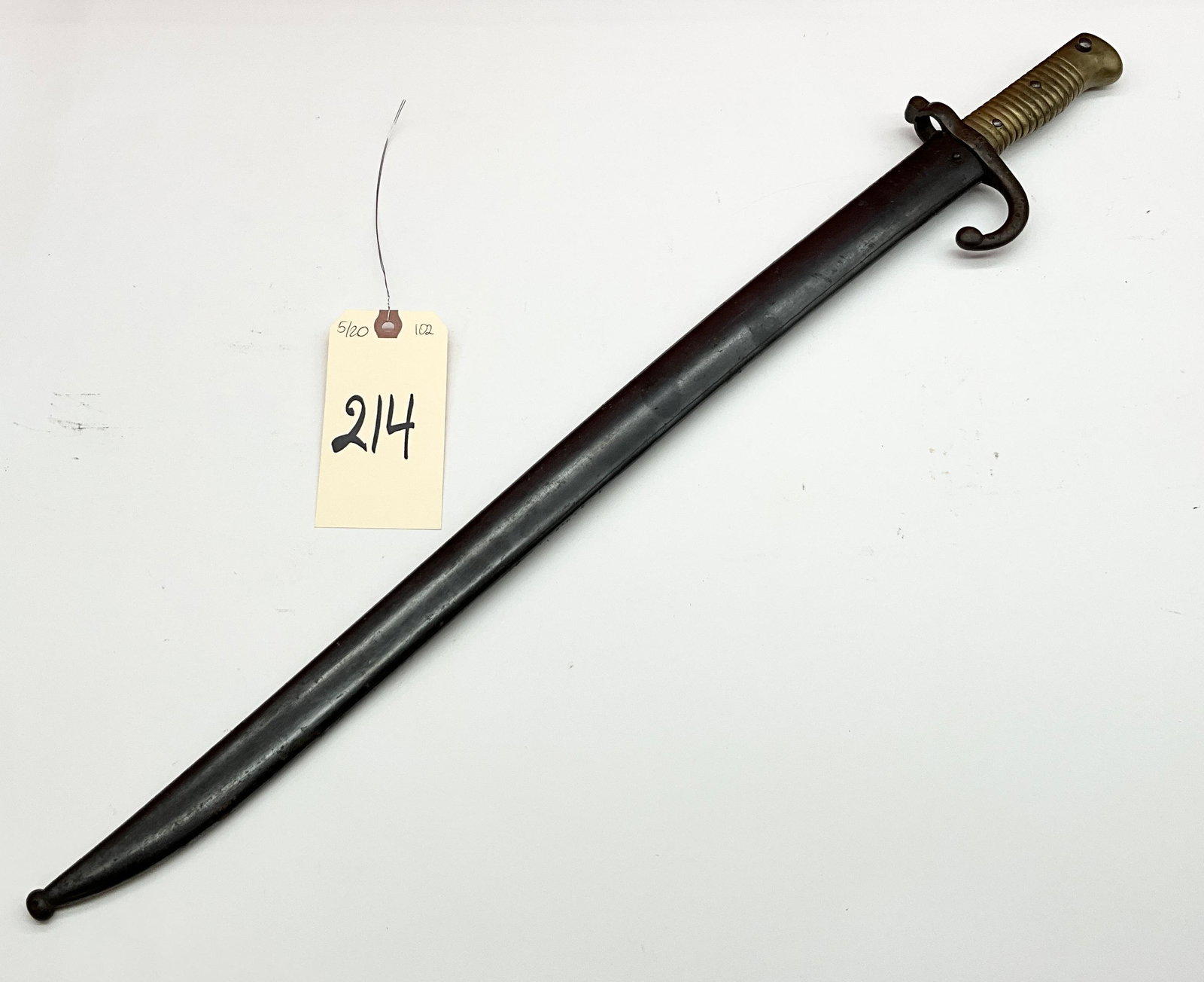 FRENCH M1866 CHASSEPOT BAYONET.: FRENCH M1866 CHASSEPOT BAYONET. MEASURES 28"L