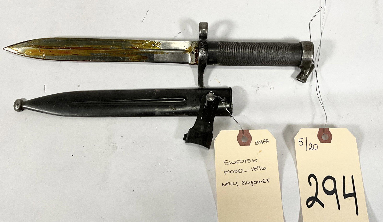 SWEDISH MODEL 1896 NAVY BAYONET.: SWEDISH MODEL 1896 NAVY BAYONET.