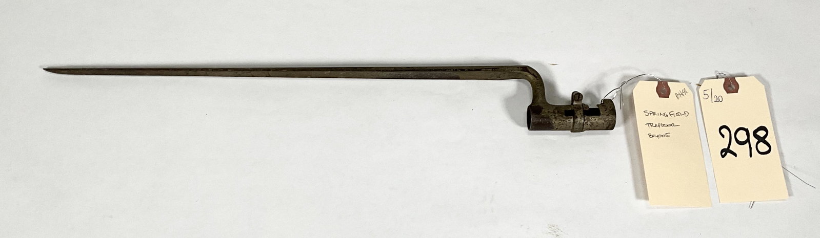 SPRINGFIELD TRAP DOOR BAYONET: SPRINGFIELD TRAP DOOR BAYONET. TOTAL LENGTH IS 21".