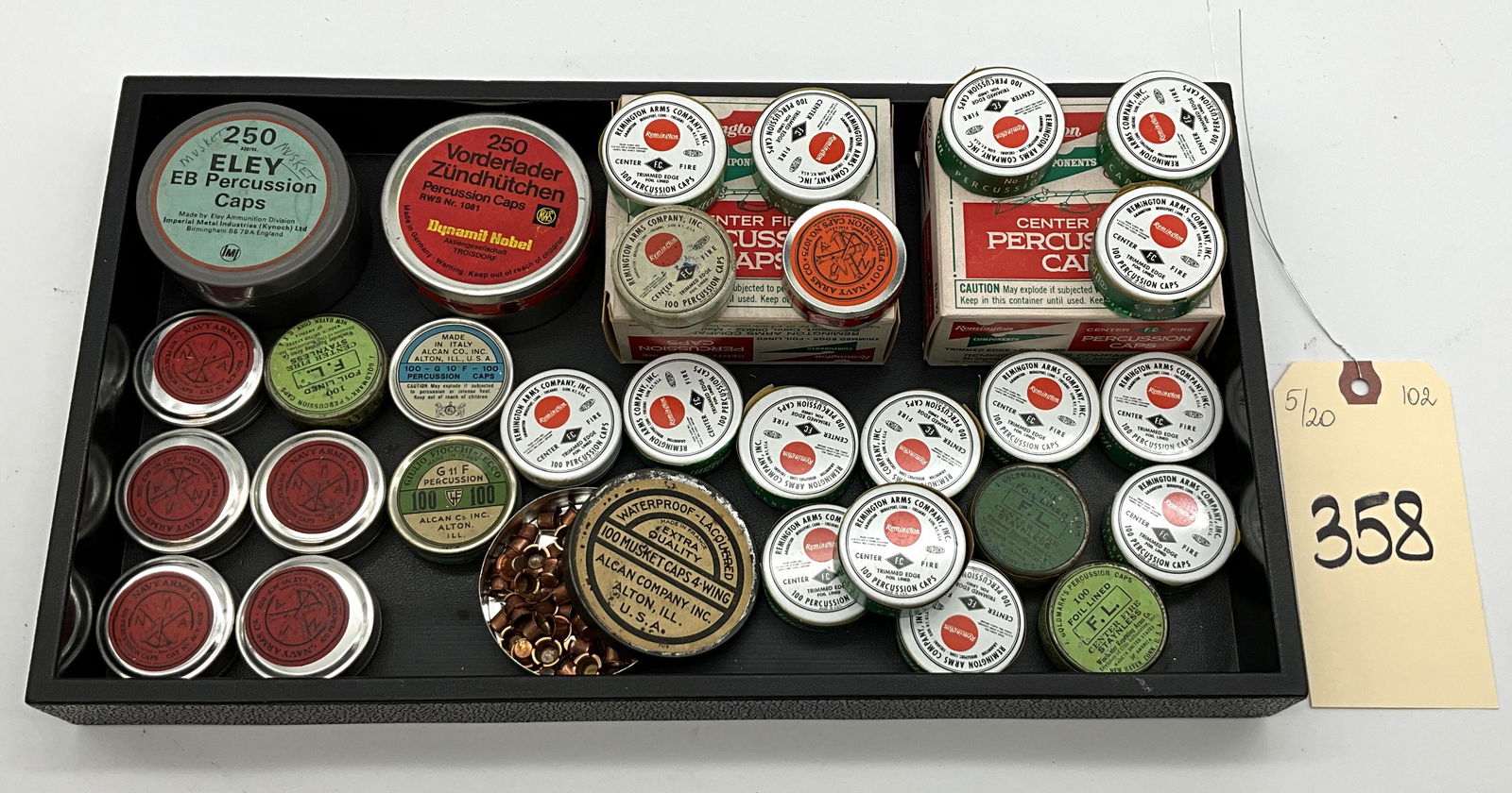 ASSORTED MAKER PERCUSSION CAPS.: ASSORTED MAKER PERCUSSION CAPS.