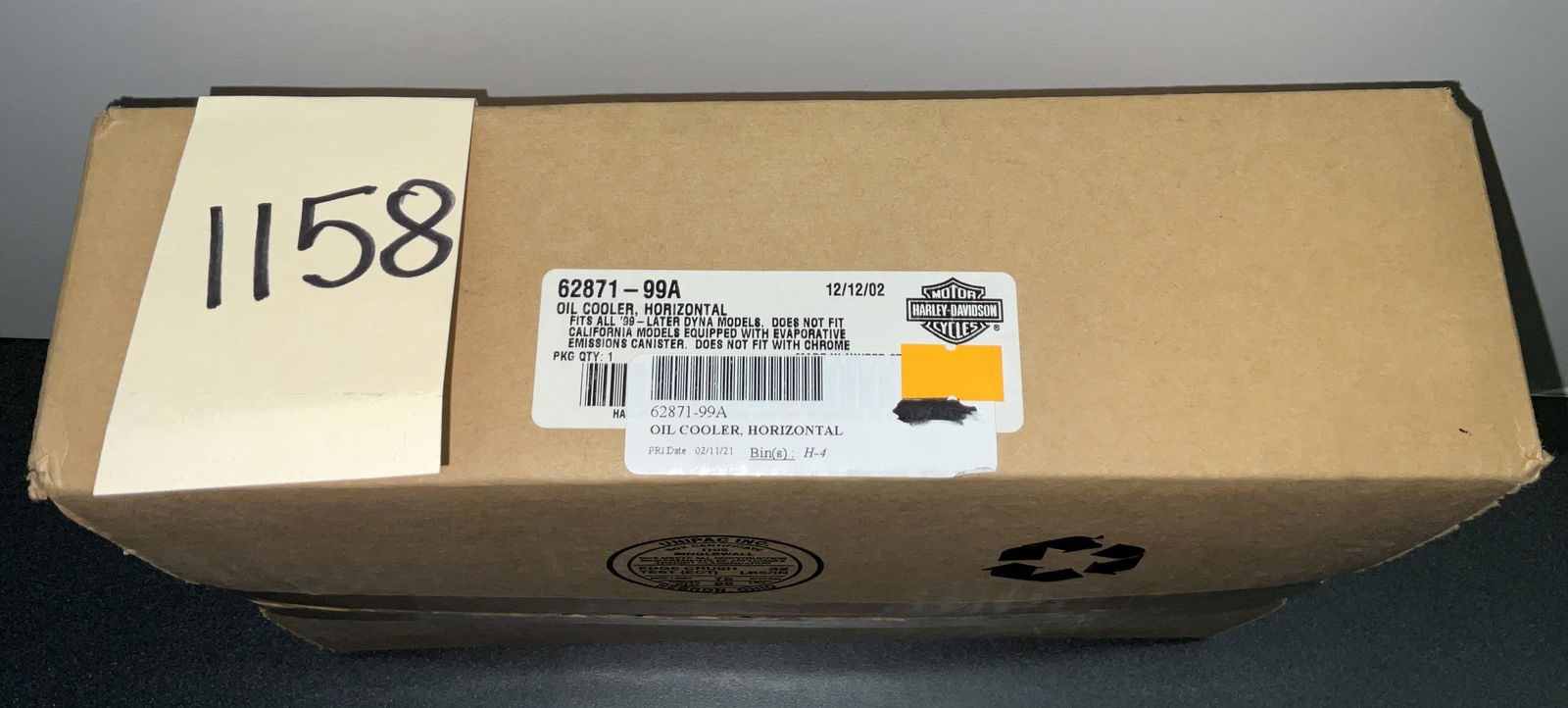 HD HORIZONTAL OIL COOLER PN 62871-99A: HD HORIZONTAL OIL COOLER PN 62871-99A Condition All property is sold in "as is" condition and all sales are final. Teel Auctions and its consignor make no representations or warranties, express or imp