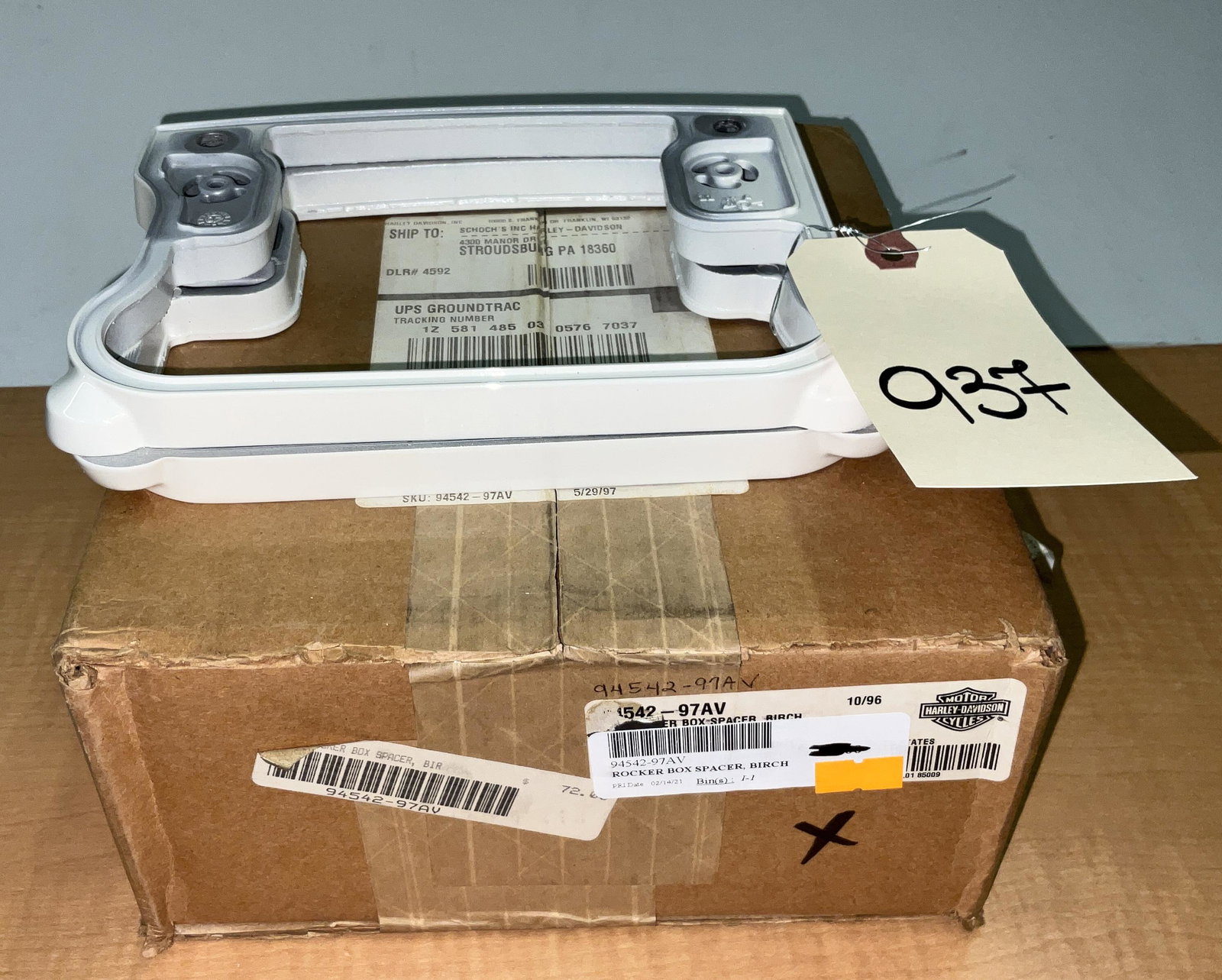 HD ROCKER BOX SPACER, BIRCH, PN 94542-97AV: HD ROCKER BOX SPACER, BIRCH, PN 94542-97AV Condition All property is sold in "as is" condition and all sales are final. Teel Auctions and its consignor make no representations or warranties, express o