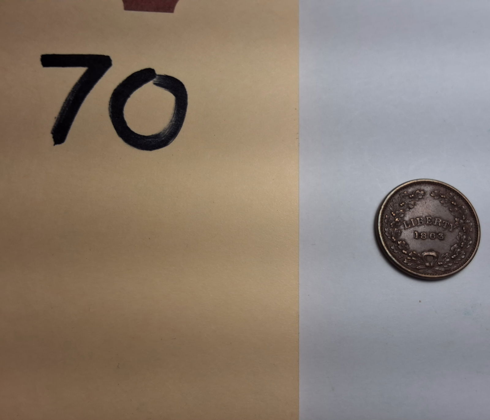 1863 Civil War Token - Union Liberty (1 of 3)