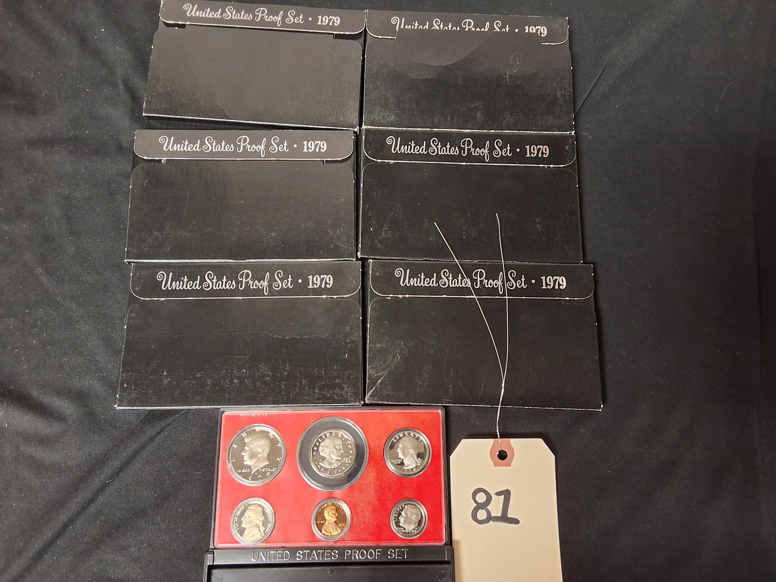 Lot of 7 Proof Sets - 1979: Lot of 7 Proof Sets - 1979 Condition All property is sold in "as is" condition and all sales are final. Teel Auctions and its consignor make no representations or warranties, express or implied, with 