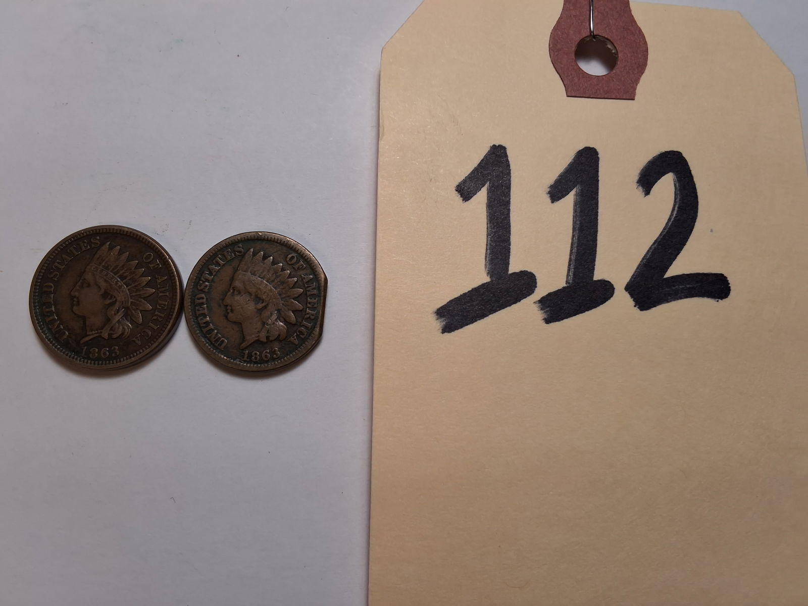 Lot of 2 Indian Head Small Cents - 1862 (1 of 3)